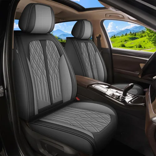 Miniatura 9 de DISUTOGO Funda de asiento de automóvil para Cadillac ATS 2013-2018, juego completo de fundas de asiento de cuero sintético, impermeables