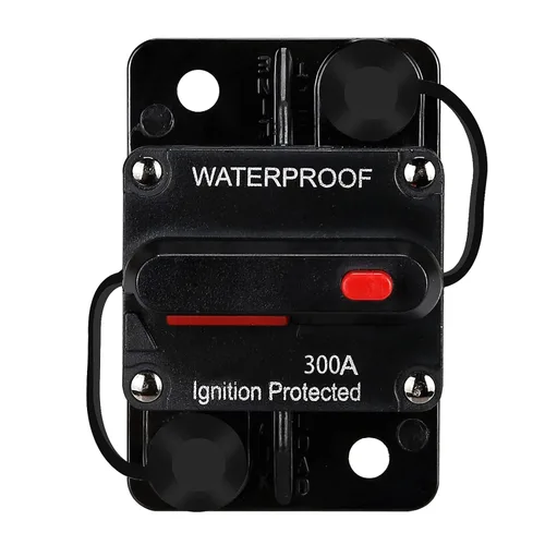 Miniatura 18 de Portafusibles de 100 amperios, disyuntor de audio, inversor de fusibles de restablecimiento, soporte de fusible de 12 V-48 V CC, reemplazar