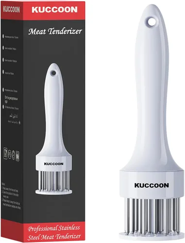 Miniatura 10 de Herramienta ablandadora de carne (paquete de 2) Aguja de acero inoxidable ultra afilada de 24 cuchillas para ablandar carne de res, pollo, ternera