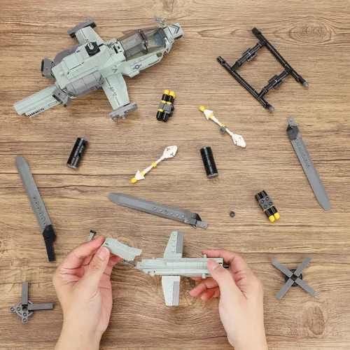 Miniatura 6 de AH-1Z Viper Attack - Juego de bloques de construcción de helicóptero (597 piezas) - Compatible con el juego de aviones Lego, kit de modelo de avión