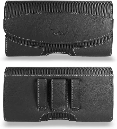 Miniatura 4 de Funda de piel TMAN Premium para Samsung Galaxy A13 5G, con trabilla para cinturón y funda de clip para Samsung Galaxy A13 5G (tamaño XL)