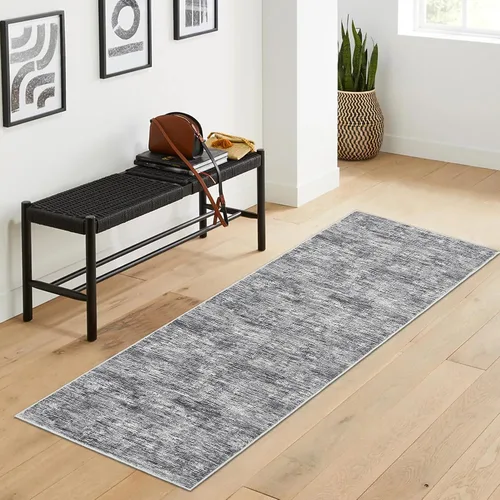 Miniatura 42 de RUGSREAL - Tapete pequeño de 2x3 con base de goma, resistente a las manchas, moderno, color liso, contemporáneo lavable, para la entrada, sala