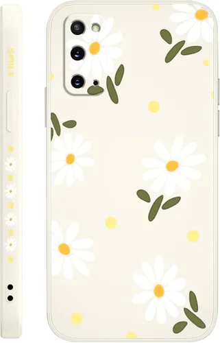 Miniatura 36 de LEECG para Samsung Galaxy S20 Funda, Diseño Creativo Lateral con Forro de Microfibra de Silicona Suave con Patrón de Flores para Cubierta de negro