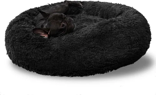 Miniatura 10 de ANWA - Cama redonda para perro mediano, lavable, cama tipo dona para perro grande, cómoda, acogedora y relajante Blanco