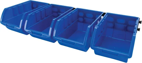 Miniatura 4 de Performance Tool W5196 Bandejas de almacenamiento grandes apilables de 4 piezas (9.25 x 6 x 5 pulg.)