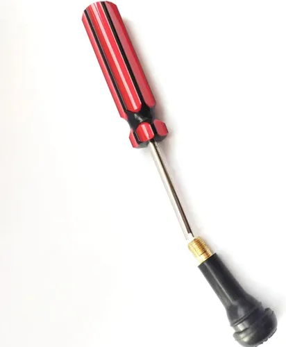 Miniatura 5 de 100 piezas TR414 Vástago de válvula de neumático con tapón de goma negro, Vástagos de válvula sin cámara ajustables para agujeros de llanta de 0.453