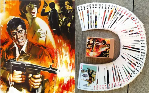 Miniatura 10 de Film Noir Playing Cards (Poker Deck 54 cartas todas diferentes) Póster de película vintage Detective de acción Cine Negro