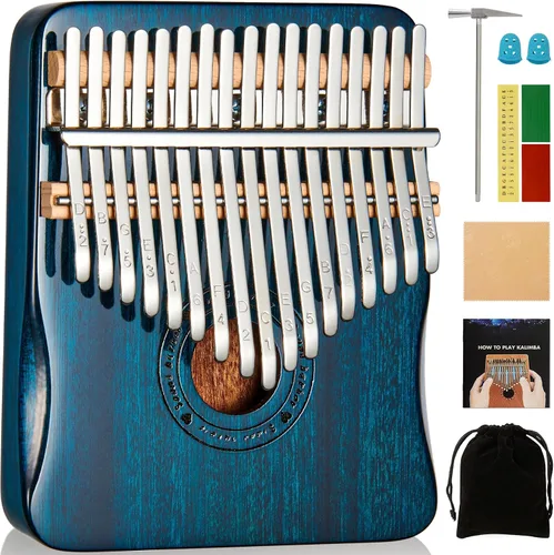Miniatura 6 de Kalimba - Piano de pulgar con 17 teclas, color azul