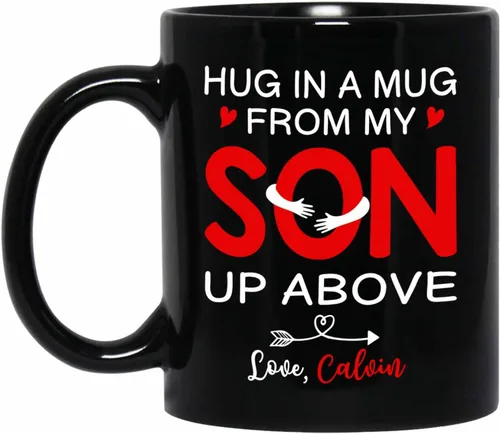 Miniatura 15 de Taza de café personalizada con texto en inglés «To My Son Never Forget That I Love You To Knock You To Knock You Down This Old Wolf Will Have Your