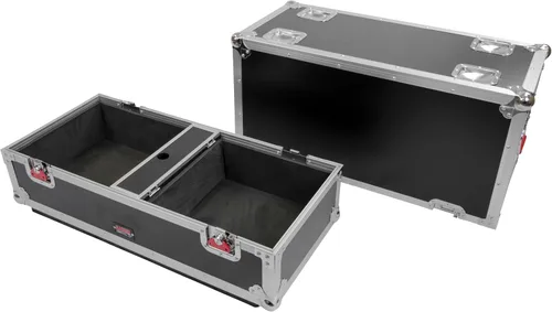 Miniatura 2 de Gator Cases G-Tour Series ATA Style Road Case para (2) gabinetes de altavoces QSC K10 con almacenamiento de cables y ruedas resistentes de 4