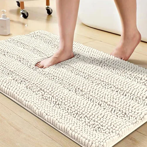 Miniatura 133 de Turquoize Alfombras de Baño de Chenilla Peludas Alfombra de Baño Antideslizante Gruesas Alfombras Peludas para Baño Chenilla Juego de Alfombra