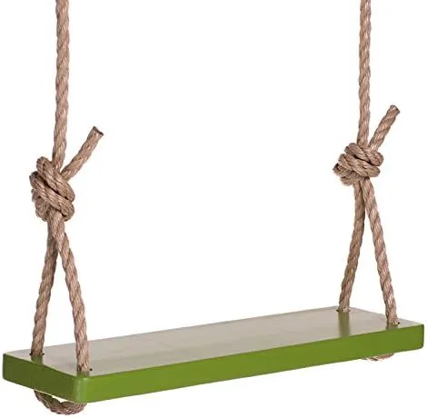 Porchgate Amish Made - Columpio de madera resistente para adultos y niños en color verde cactus, cuerdas incluidas, capacidad de peso de 500 libras