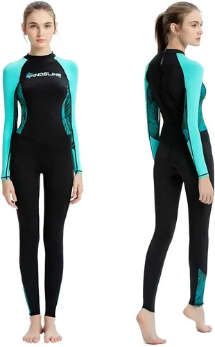 Traje de baño de cuerpo completo para buceo, traje de buceo para mujeres, hombres y adultos, traje de baño de manga larga de una pieza con