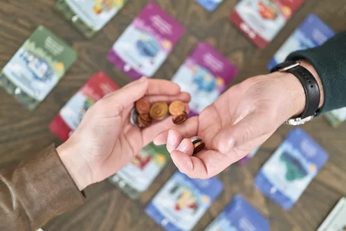 Miniatura 10 de Juego de mesa Machi Koro ¡El juego definitivo de construcción de ciudades! Juego de estrategia de lanzamiento de dados de ritmo rápido para niños