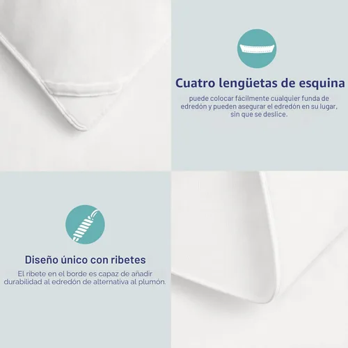 Miniatura 4 de ACCURATEX Relleno de Edredón Tamaño Queen, 100% Algodón 400GSM Grueso y Esponjoso Alternativo al Plumón, Relleno de Edredón de Cama de Hotel