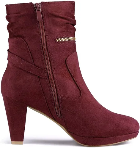 Miniatura 7 de Allegra K Botas de tacón alto con cremallera al tobillo para mujer