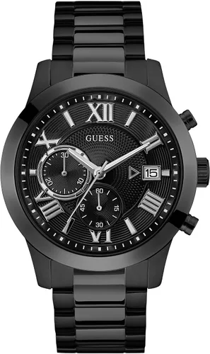 Guess Men's Analog Dress Watch| Stainless Steel Case| 50M Water Resistance