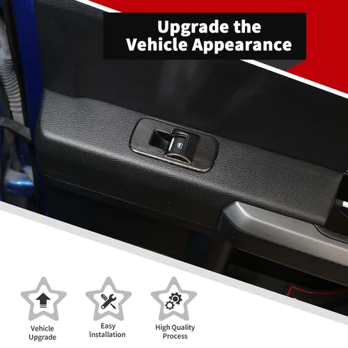 Miniatura 5 de Voodonala para F-150 2015-2020 Panel de elevación de ventana de puerta de coche para Ford F150 2015-2020 Adornos