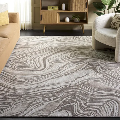 Miniatura 37 de SAFAVIEH Meadow Collection - Alfombra para pasillo, 2 x 7 pies, azul y gris, diseño abstracto moderno, no desprende pelusa y de fácil cuidado, ideal