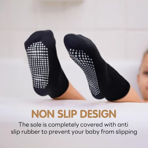 Miniatura 3 de HYCLES Calcetines de agarre para niños pequeños, calcetines antideslizantes para el suelo con agarre para niños de 1 a 10 años y niñas de 6 a 12