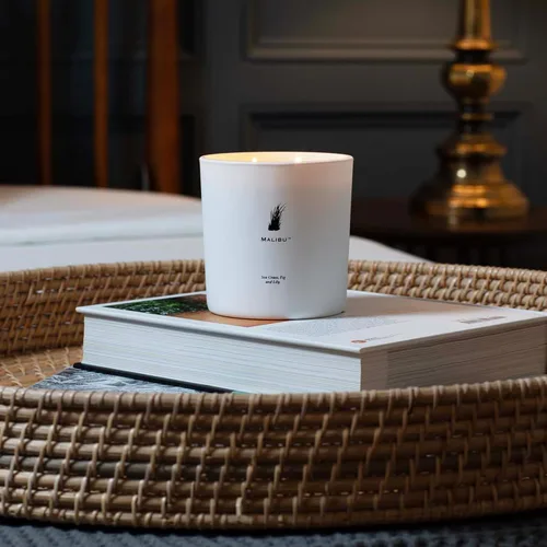 Miniatura 5 de Archipelago Botanicals Big Sur Luxe Candle Cedro de California, ámbar y almizcle Mezcla de cera de coco y mechas dobles Quema aproximadamente