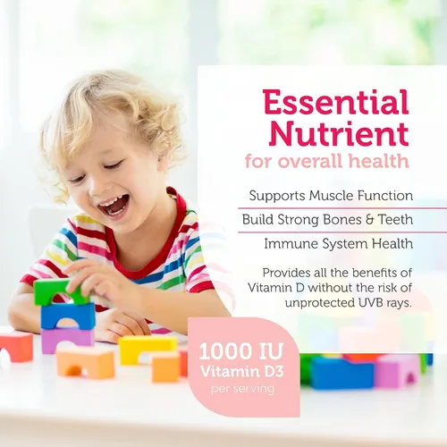 Miniatura 4 de Zahler Junior D3 Chewable 1000IU, gran sabor Chewable Vitamina D para niños, Vitamina D3 1000 IU para los niños, Certified Kosher, 250 tabletas