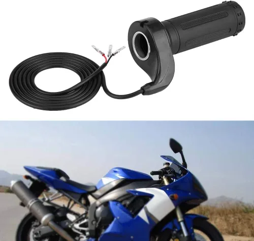 Miniatura 8 de KIMISS Acelerador de motocicleta, agarre universal de acelerador de velocidad de scooter eléctrico con 3 cables 12, 24, 36, 48V
