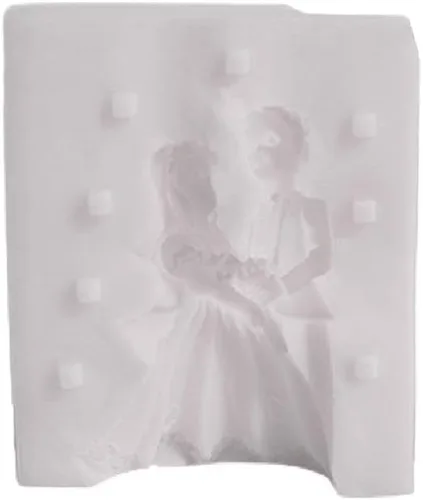 Molde de silicona para novios para hacer velas perfumadas, yeso, yeso, resina epoxi, decoración del hogar, regalo de boda
