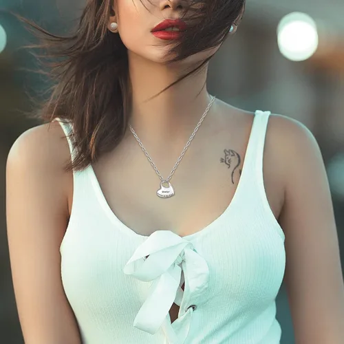 Miniatura 6 de abooxiu Collares de urna de corazón para cenizas, collar de cremación para cenizas para la familia, joyería de cremación de acero inoxidable