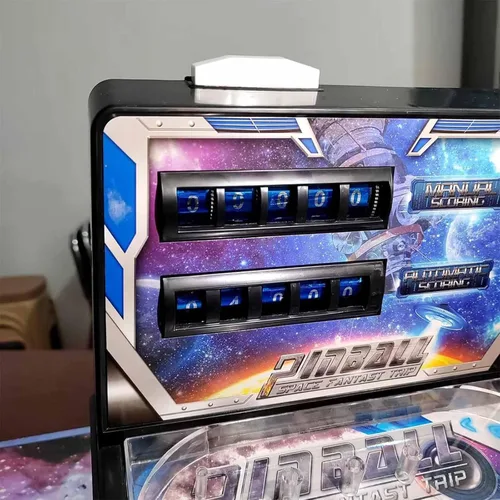 Miniatura 6 de PHATM Máquina de pinball de escritorio Retro Arcade electrónica Super Marble Arcade Machine Mini Pinball Juego para el hogar con marcador de música