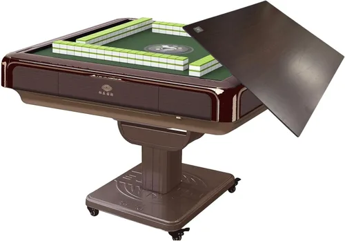 Mesa automática de Mahjong de 1.575 in con 2 juegos de azulejos numerados de 1.575 in estilo filipino/americano/chino