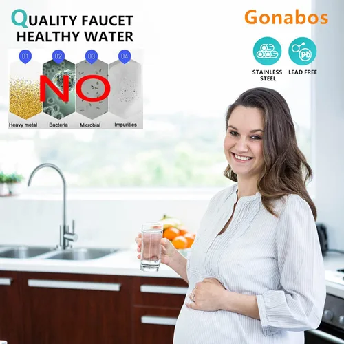 Miniatura 3 de Grifo de agua potable para cocina, grifos de ósmosis inversa 100% sin plomo, grifos de agua filtrada de cocina de acero inoxidable, grifo RO