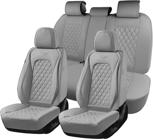 Miniatura 57 de Coverado Juego completo de fundas de asiento de automóvil, fundas de asiento de piel de napa para automóvil, protector de asiento de automóvil