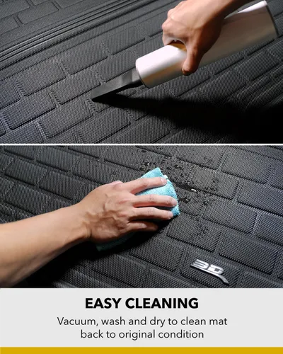 Miniatura 8 de 3D MAXpider Alfombrilla de carga plegable trasera para todo tipo de clima para Hyundai Palisade 2020-2023 ajuste personalizado detrás de la tercera