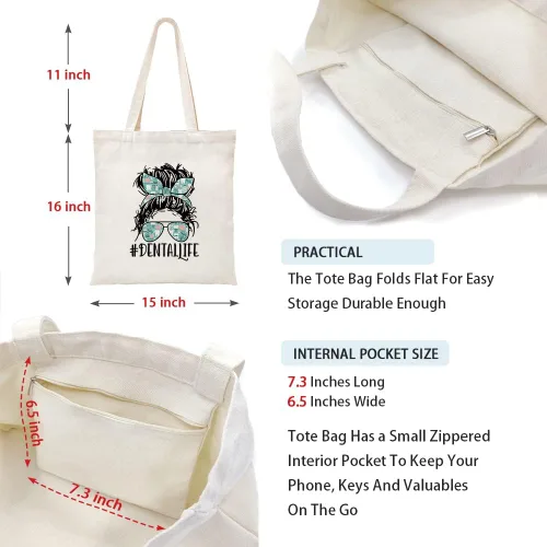 Miniatura 7 de ZHANTUONE La bolsa de cosméticos hecha de lona no solo es novedosa y única en diseño, sino que también es segura y práctica con una cremallera