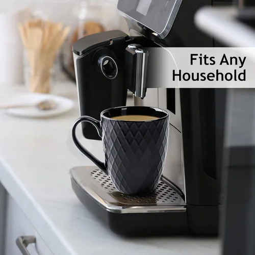 Miniatura 5 de MIAMIO - Juego de 6 tazas de café / Tazas de café - Tazas de cerámica de 6 x 14 onzas - Tazas de café grandes - Aptas para microondas y lavavajillas