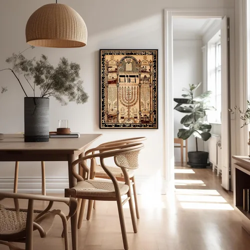 Miniatura 5 de Poster Master Póster religioso clásico, impresión espiritual vintage, regalo para artista, amigo, placas shiviti, libro de oraciones hebreo, judío