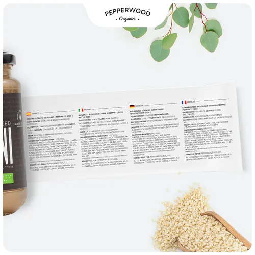 Miniatura 8 de Pasta de Tahini de Sésamo Integral Orgánica – Sin Descascarillar y Molida en Piedra – Textura Sedosa y Suave en Hummus, Salsas, Aderezos – Sin Sal