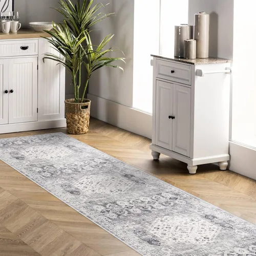 Miniatura 3 de RUUGME Alfombra de Pasillo 2'6x12 - Alfombras de Cocina Vintage Lavables con Respaldo Antideslizante Suave Resistente a Manchas Carept para Sala