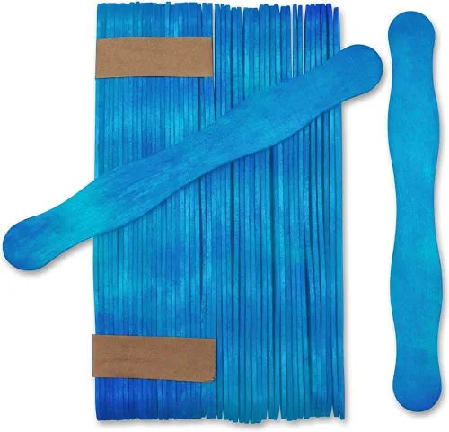 Miniatura 14 de Manijas de abanico de madera negras de 8 pulgadas, programas de boda, paquete de 75, palitos de paleta de manualidades jumbo para paletas de Negro