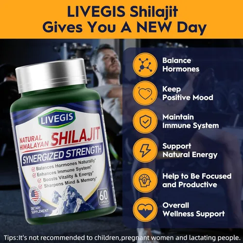Miniatura 5 de Himalayan Shilajit Cápsulas equilibran las hormonas, aumentan la inmunidad, mejoran la vitalidad y la memoria, suplemento de alta potencia
