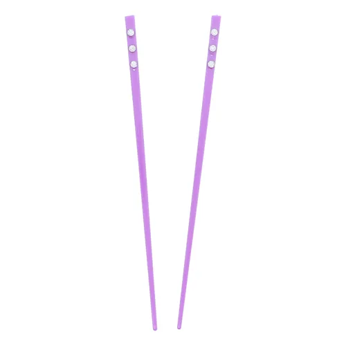 Miniatura 7 de Juego de 2 palillos de pelo con 3 diamantes - Negro