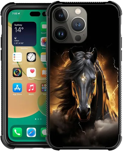 Miniatura 144 de DAIZAG Compatible con iPhone 13 Pro Max, Funda de TPU Protectora Anti-Arañazos Todo En Uno, Fundas para Hombre Mujer - Motivo de Madera Americana