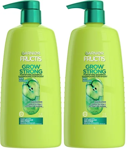 Miniatura 3 de Garnier Fructis Grow Strong Champú, 33.8 onzas líquidas, 1 unidad (el embalaje puede variar)