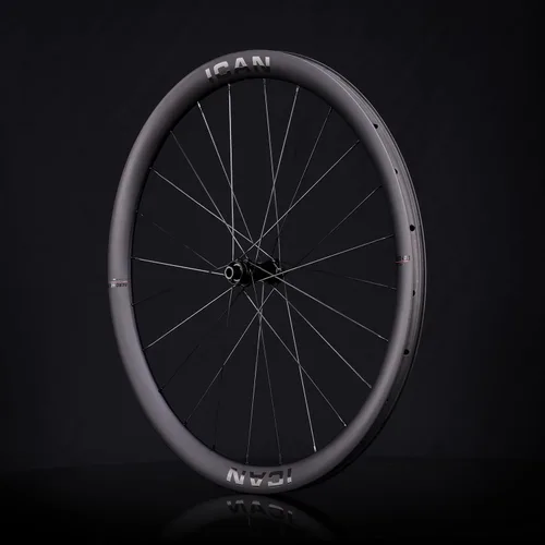 Miniatura 3 de ICAN AERO40II-41.62 oz/AERO50II-44.27 oz Disco Carbono Bicicleta de Carretera Juego de Ruedas 700C Freno de Disco 0.906 in Ancho Interior Clincher