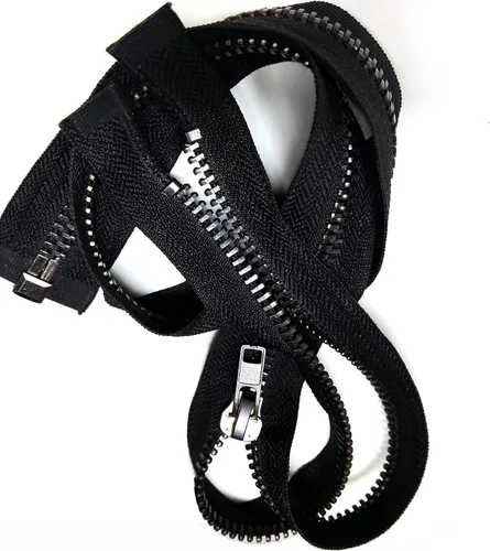 Miniatura 8 de #10 - Chaqueta separadora de 22 pulgadas, cremallera de metal de níquel negro, cremalleras de metal resistente para chaquetas, abrigos de costura