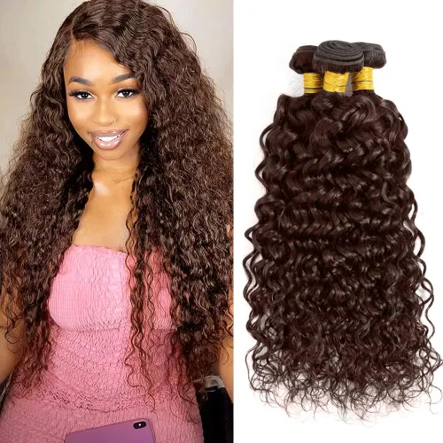 Miniatura 87 de Color 30 paquetes de cabello humano marrón onda del cuerpo paquetes 8 10 12 pulgadas brasileño virgen Remy extensiones de cabello humano doble trama