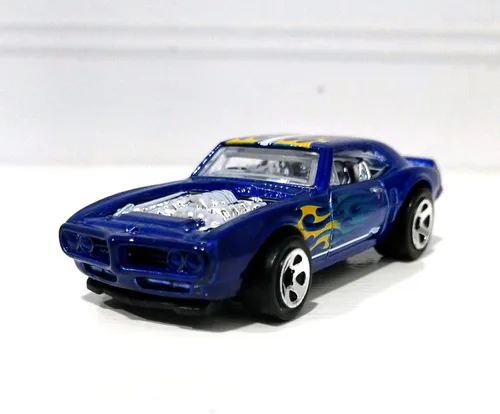 Miniatura 2 de Hot Wheels 2018 Vehículo fundido Hw Flames - Custom '67 Pontiac Firebird (azul oscuro)