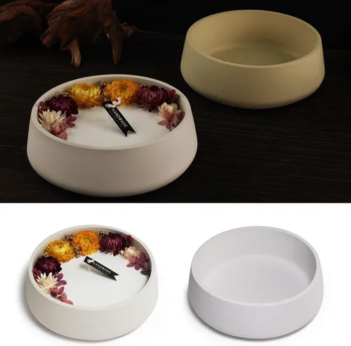 Miniatura 10 de Moldes ovalados para tarro de barco, moldes de silicona creativos, bandeja de almacenamiento de contenedor de hormigón para hacer moldes