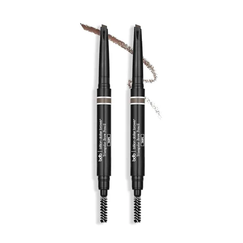 Billion Dollar Beauty - Lápiz triangular para cejas – Lápiz retráctil 3 en 1 para definir y rellenar – Fórmula resistente al agua de larga duración